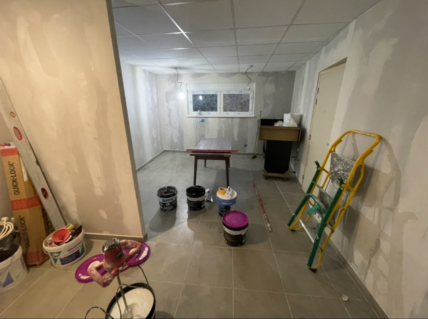 Travaux de plâtrerie et préparation intérieure – chantier LT PLAC